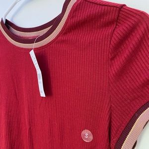 Burgundy crop top from Pacsun